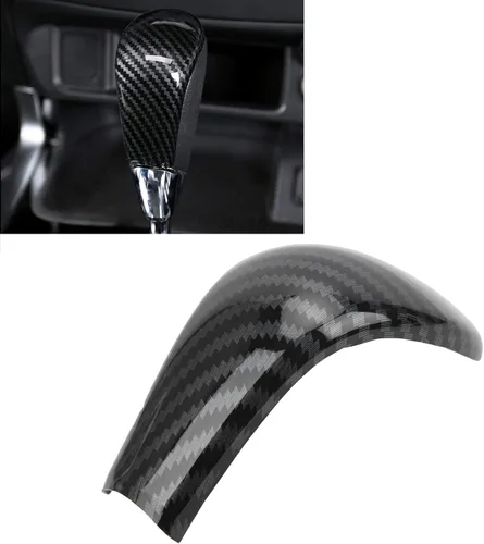 Vista 5 de Pomo de palanca de cambios interior de fibra de carbono, estilo fibra de carbono, para Frontier NP300 2015‑2019