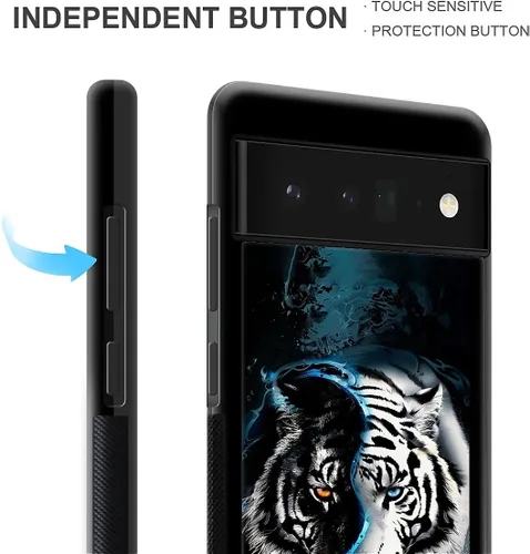 Vista 1680 de Compatible con Google Pixel 4A 5G Mobile Case Creative Acrylic Panel trasero Silicona Protección Grip especialmente diseñado para Google Pixel 4A 5G