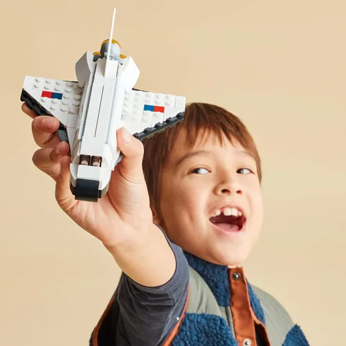 Vista 2 de LEGO Creator 3 en 1 Juguetes de transbordador espacial - Juego de construcción de juguetes espaciales para niños y niñas, de 6 años en adelante