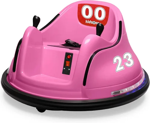 Vista 7 de Kidzone 360 Spin Race auto chocador recargable con control remoto, para montar, fácil y divertido, con certificación ASTM Azul