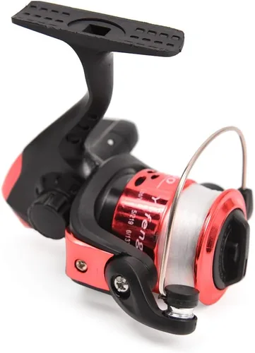 Vista 9 de Kit completo de carrete de caña de pescar con 2 cañas de pescar telescópicas de 6.9 ft, 2 carretes de señuelos de pesca ganchos accesorios bolsa