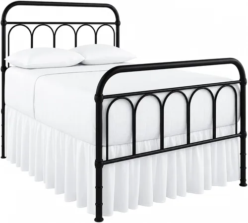 Vista 9 de Cottingon Falda de cama con volantes y esquinas divididas, volantes en polvo, caída de 12 pulgadas, 100 % microfibra, aspecto suave, brillante