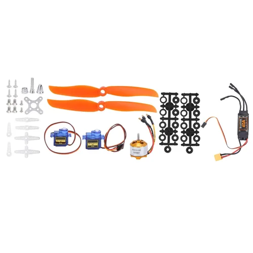 Vista 8 de Kit de motor de avión RC, SG90 Servo 2212 KV2200 Motor sin escobillas 6035 Hélice RC Avión de control remoto 40A XT60T Avión de ala fija