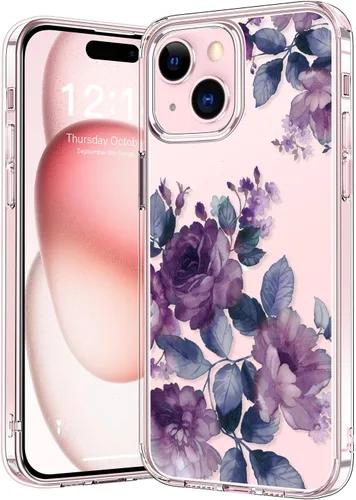 Vista 43 de bicol - Funda protectora a prueba de golpes para iPhone 15 Plus, funda delgada de acrílico transparente y diseños modernos para niña y mujer, 6.7