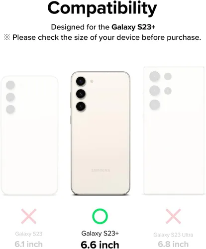 Vista 2 de Ringke Película protectora de seda [2 unidades] Compatible con Samsung Galaxy S23 Plus 5G, película protectora multicapa de calidad premium