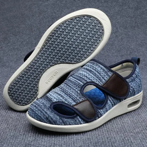 Vista 6 de W&LESVAGO Zapatos diabéticos de ancho ancho para mujer, cojín de aire, ligero y cómodo sandalias para caminar para ancianos hinchados pies vendados