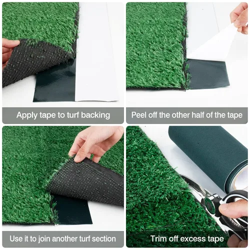 Vista 6 de Cinta autoadhesiva de césped artificial para unir césped falso, conectar alfombra de mascotas, alfombra de césped al aire libre, 6 x 16 pies