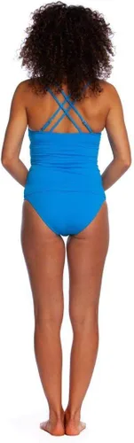 Vista 2 de La Blanca Top de traje de baño tipo tankini con aros y espalda cruzada para mujer