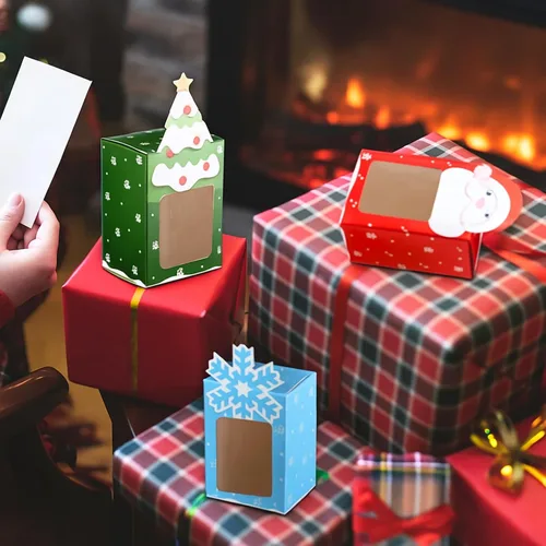 Vista 4 de Eaasty 18 Unidades Cajas de Regalo de Dinero en Efectivo de Navidad para Regalar Dinero con Ventana Transparente Portador de Dinero para Regalo