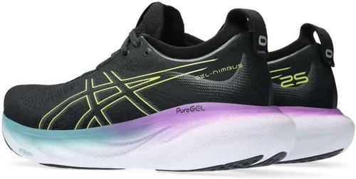 Vista 5 de ASICS Zapatillas de running Gel-Nimbus 25 para hombre Negro resplandor amarillo