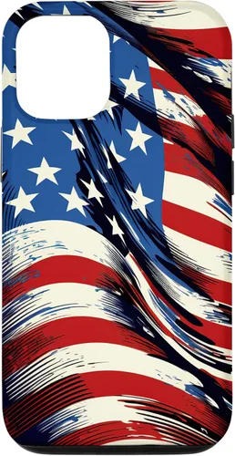 Vista 26 de iPhone 16 Cool USA Flag - Estados Unidos de América - Funda de diseño patriótico