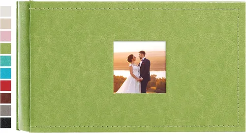 Vista 19 de potricher Álbum de fotos pequeño de 4 x 6 pulgadas, 100 fotos, cubierta de cuero, libro de fotos con 100 bolsillos horizontales para familia, boda