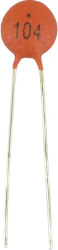 Vista 2 de 25pcs 100nF 0.1uF 104 50V +-20% M Condensadores de disco de cerámica DIP de bajo voltaje