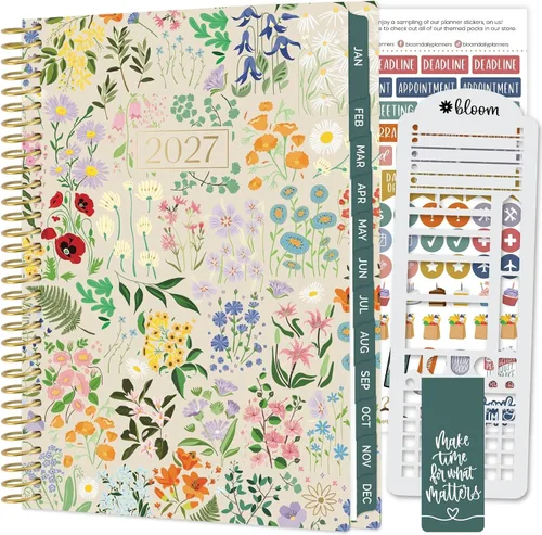 Vista 15 de bloom daily planners Agenda 2027 con plantilla para mujer