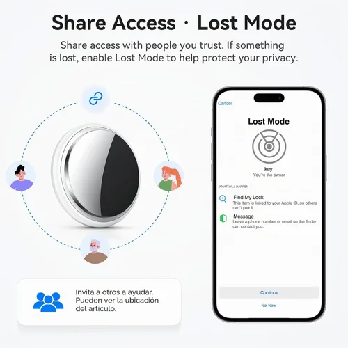 Vista 8 de Air Tracker Tag-2 Pack, Smart Item Tags [Apple MFi Certified]