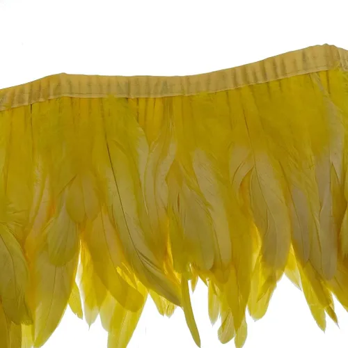 Vista 16 de Sowder Borde de flecos de plumas de gallo de 8 a 10 pulgadas de ancho para decoración de manualidades, paquete de 1 yarda (negro)