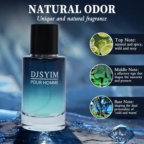 Vista 2 de Eau de Toilette para hombre, colonia de feromonas para hombre, fragancia fresca de manzana, spray de larga duración, diseño portátil de 1.7 onzas