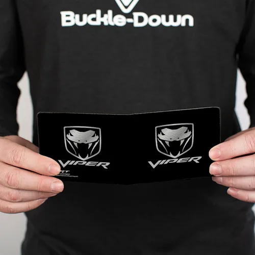 Vista 4 de Buckle-Down Cartera Dodge Viper NegroPlata Logo