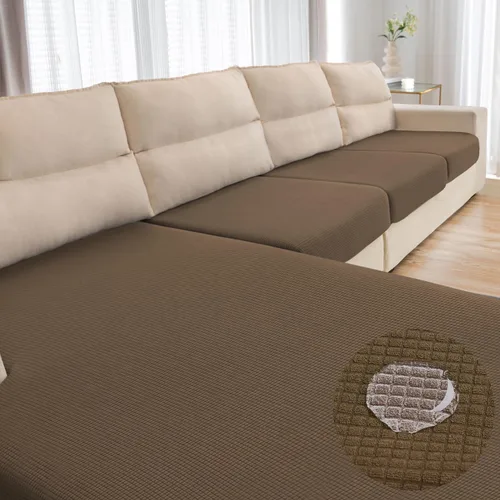 Vista 44 de Funda repelente al agua para cojín de sillón, funda elástica para respaldo individual de sofá seccional, funda para sofá en forma de L para mascotas