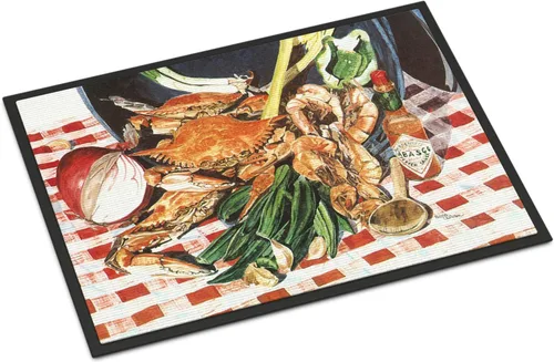 Vista 44 de Caroline's Treasures 1006MAT Pass Bait Shop - Felpudo de 18 x 27 pulgadas, para interiores y exteriores, para entrada, antideslizante, lavable