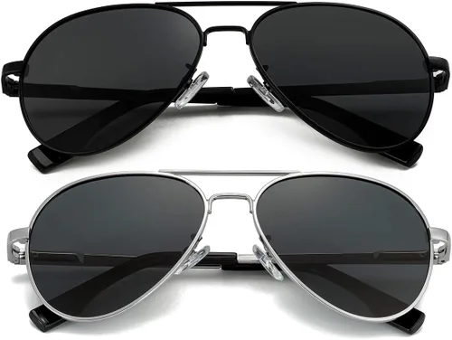 Vista 32 de Gafas de sol polarizadas de aviador pequeñas para niñas y niños de 4 a 16 años