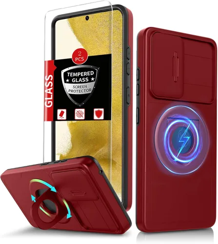 Vista 37 de Funda para Samsung Galaxy S21 FE con 2 protectores de pantalla de vidrio templado, funda con función atril para Samsung Galaxy S21FE con cubierta