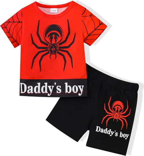 Vista 59 de Conjunto de ropa de verano para bebé y niño, camiseta de manga corta de algodón, pantalones cortos de dinosaurios, conjunto de ropa para niño