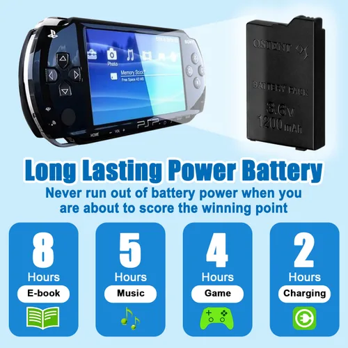 Vista 6 de OSTENT 1200mAh 3.6V Li-ion Polymer Lithium Ion Rechargeable Battery Pack Replacement for Sony PSP 20003000 PSP-S110 Console
