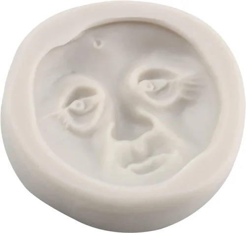 Vista 8 de Sijiangmold Molde de silicona con cara de luna, molde de fondant de cara humana para decoración de pasteles, chocolate, dulces, cupcakes, arcilla