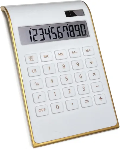Vista 8 de Solar Gold Función estándar Escritorio LCD Calculadora de 10 dígitos para oficina, hogar (negro)