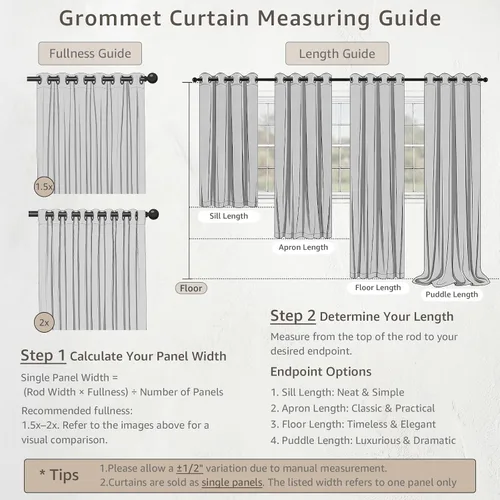 Vista 7 de jinchan Cortinas opacas para dormitorio, cortinas con estampado floral de pergamino gris topo de 84 pulgadas de largo para sala de estar, cortinas