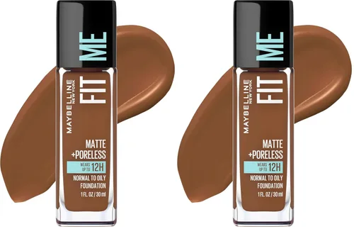 Vista 34 de Maybelline New York Fit Me Matte + Poreless Base Líquida, Formato de Bolsa, 220 Natural Beige, 1.3 onzas 220 Beige natural