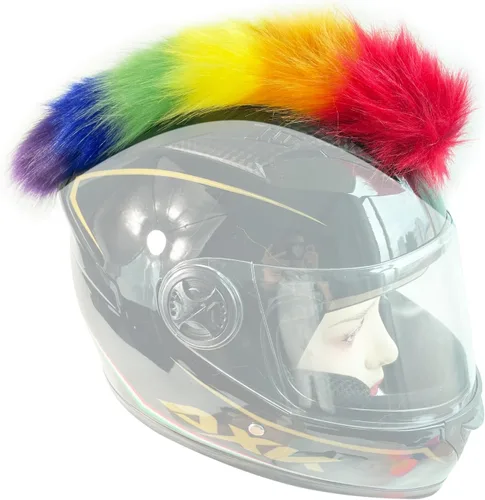 Vista 8 de Mohawk Peluca para decoración de casco, diseño de halcón reutilizable (casco no incluido)