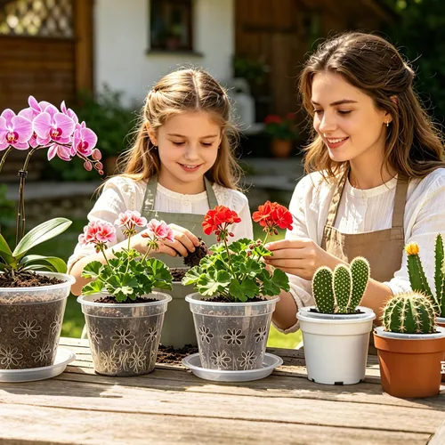 Vista 7 de Macetas transparentes para orquídeas, paquete de 8 unidades, 4 pulgadas