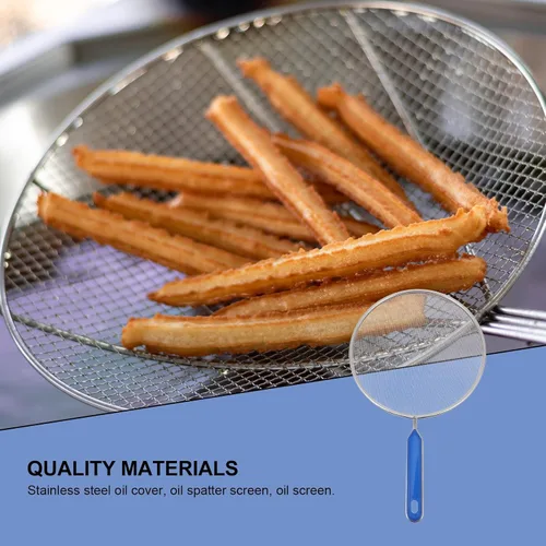 Vista 6 de 3pcs Stainless Steel Mesh Splatter Guard Pot Cover with Handle