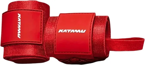 Vista 3 de Katamu Muñequeras prémium para levantamiento de pesas, muñeca de algodón de 18 pulgadas