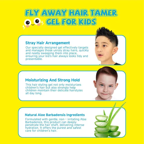 Vista 2 de gowwim Gel para el cabello Kids Fresh Styling Fijación media fuerte No graso Fragancia afrutada 4.4 onzas