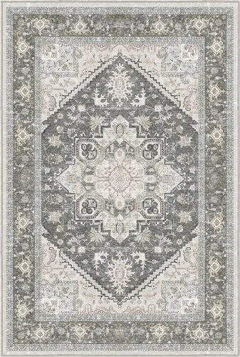 Vista 108 de OPPODREAM Alfombras suaves, pequeñas y lavables con parte trasera antideslizante, alfombra de cachemira sintética de pelo bajo, 2 x 3 pies, azul