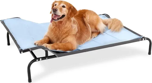 Vista 9 de Sweetnight Cama elevada para perros con reposacabezas para perros grandes Cuna elevada impermeable para exteriores - Cama para perro con marco