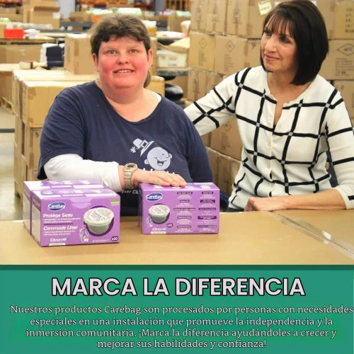 Vista 3 de Carebag - Forros para cómoda con almohadilla súper absorbente, 20 unidades, grado médico, se adapta a cualquier cubo de cómoda estándar para mesita
