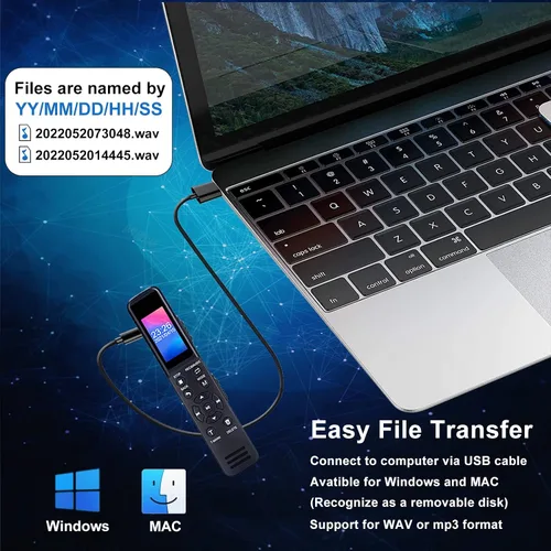 Vista 7 de Grabadora de voz digital, memoria de 8 GB + grabadora de bolsillo