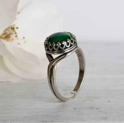 Vista 71 de 925 Sterling Silver Gemstone Rings for Women - Anniversary Rings for Women - Sterling Silver Rings for Women - Dainty Sterling Silver Rings