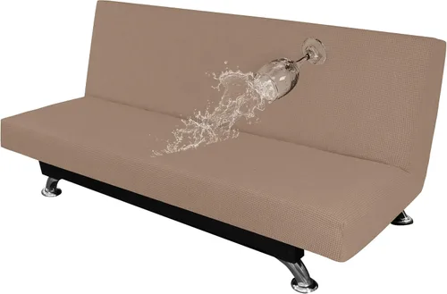 Vista 19 de Easy-Going Funda 100% Impermeable para Futón, Funda de Sofá Impermeable Doble para Futón, Funda de Sofá Jacquard Elástica, Protector de Muebles a