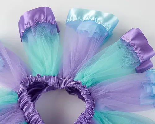 Vista 6 de First 1st Birthday Girl Outfit Baby Mermaid Party Tutu Skirt