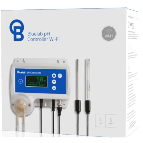 Vista 9 de Controlador de pH Bluelab Wi-Fi con monitoreo del reservorio 24/7 para pH con dosificación automatizada de nutrientes, integración Edenic, sondas