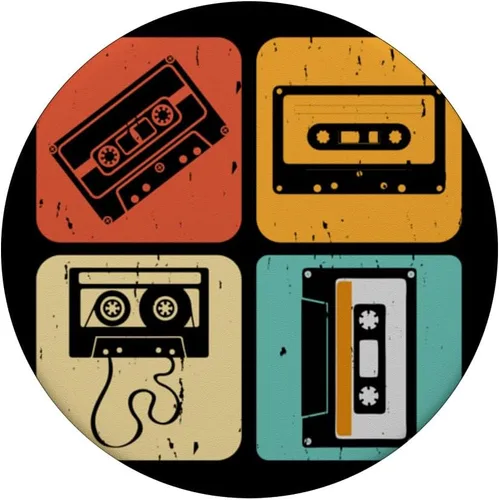 Vista 3 de Cassette Tape Music 70s, 80s, 90s, Retro Playlist PopSockets Standard PopGrip