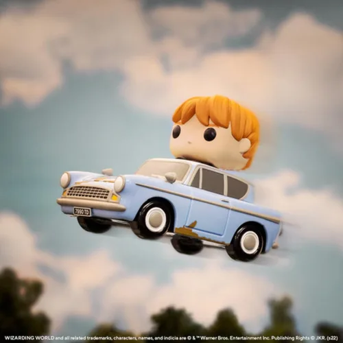 Vista 2 de Funko ¡Pop! Ride Super Deluxe: Harry Potter: 20 aniversario de la Cámara Secreta - Ron Weasley en Flying Car, multicolor