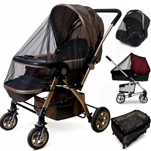 Vista 9 de Mosquitera para cochecito de bebé (paquete de 2) – Protección de malla duradera para moisés, cunas, corrales, Pack N Plays y mini cunas portátiles