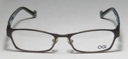 Vista 3 de Ogi 3065 - Bisagras flexibles con forma de borde completo estilo segmento gafas de moda 52-17-135 gris verdoso y azul