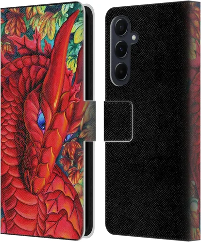 Vista 190 de Head Case Designs Officially Licensed Carla Morrow Galactic Entrancement Dragons Leather Wallet Case Compatible with Samsung Galaxy A07 4G